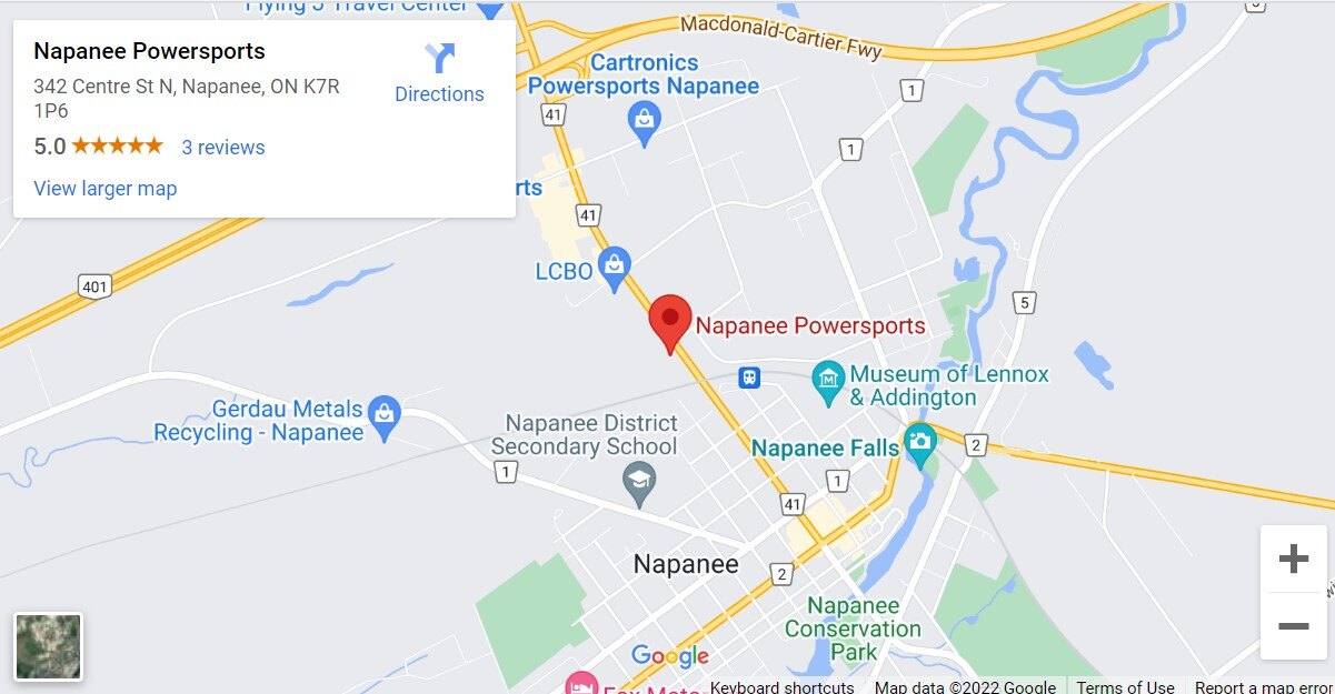 Napanee Powersports Map